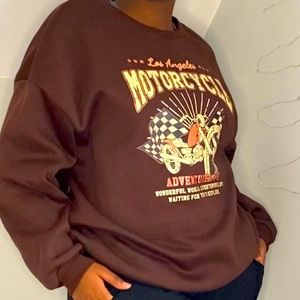 Brown Sweater/Hoodie, Sized Large, SHEIN